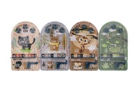 Pinball hra kuličková cvrnkací hlavolam plast 4 barvy v krabičce 14x25cm