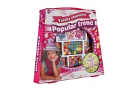 Korálky dřevěné barevné mix se šňůrkou v krabičce 24x21x4cm