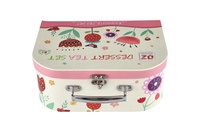 Čajová sada nádobí plech v kufříku 26x19x10,5cm