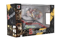 Skatepark - skateboard prstový šroubovací s rampou plast 8cm s doplňky mix druhů v krabici 28x18cm