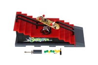 Skatepark - skateboard prstový šroubovací s rampou plast 8cm s doplňky mix druhů v krabici 28x18cm
