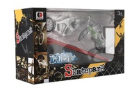 Skatepark - kolo prstové šroubovací s rampou plast 10cm s doplňky 3 barvy v krabici 28x18x11cm