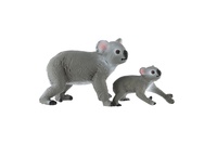 Koala medvídkovitý 2ks samice s mládětem zooted plast 4-6cm