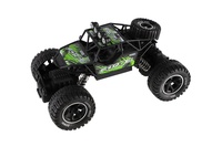 Auto RC Off-Road plast 26cm 27MHz dobíjecí pack+baterie se světlem zelené v krabici