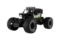 Auto RC Off-Road plast 26cm 27MHz dobíjecí pack+baterie se světlem zelené v krabici