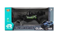 Auto RC Off-Road plast 26cm 27MHz dobíjecí pack+baterie se světlem zelené v krabici