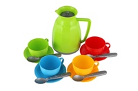 Sada nádobí na čaj plast 13ks v síťce 11x20x11cm 12m+