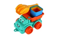 Sada na písek 6ks plast auto na volný chod s doplňky 2 barvy v síťce 16x13x21cm 12m+