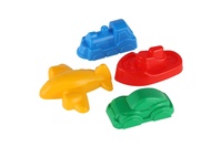 Formičky Bábovky na písek 4ks plast dopravní prostředky