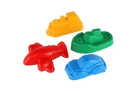 Formičky Bábovky na písek 4ks plast dopravní prostředky