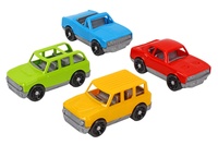 Sada aut/autíček 4ks plast na volný chod v síťce 20x4x10cm 18m+