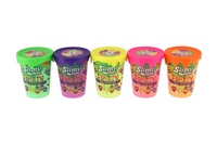 Sliz - hmota 100g v barvě ovoce 8cm 5 druhů v plastové krabičce na kartě