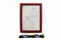 Vyšívání obdélníkový rámeček v sáčku