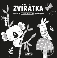 Knížka Vysoce kontrastní leporelo Zvířátka 16x16cm 0m+