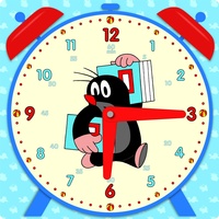 Výukové papírové hodiny 21x21cm Krtek