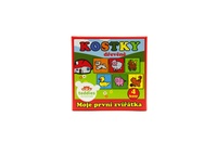 Dřevěné Kostky kubus čtyřkostka Moje první zvířátka 4ks