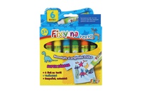 Fixy na textil vodě odolné 6ks