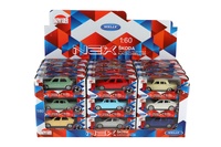 Auto Welly Škoda 1:60 kov/plast 7cm mix druhů na volný chod v krabičce