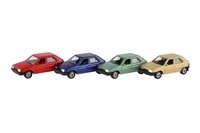 Auto Welly Škoda 1:60 kov/plast 7cm mix druhů na volný chod v krabičce