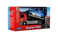 Auto odtahovka Welly Scania P320 + auto kov/plast 15cm mix druhů