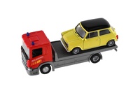 Auto odtahovka Welly Scania P320 + auto kov/plast 15cm mix druhů