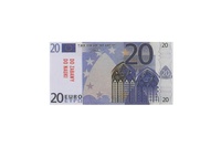 Eura peníze do hry na kartě