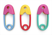 Chrastítko špendlík plast 12cm od 0 měsíců