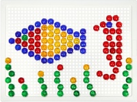 Mozaika klobouček 1cm krystal 140ks v krabici 24x21x3,5cm