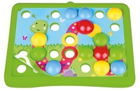 Mozaika klobouček příroda 3,2cm hladký 36ks + předlohy 7ks pro nejmenší v krabici 33x24x4cm 24m+