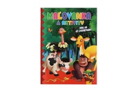 Omalovánky+aktivity/Maľovanky+aktivity Zvířátka/zvieratká 4ks + pastelky CZ+SK verze v sáčku 21x29cm