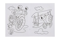 Omalovánky+aktivity/Maľovanky+aktivity Autíčko 4ks + pastelky CZ + SK verze v sáčku 21x29cm