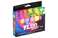 Křídy barevné chodníkové fluo 6ks v krabičce 14x13,5cm