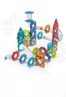 Kuličková dráha magnetická plast 74ks s doplňky v krabici 31x25x8cm