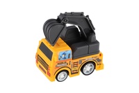 Stavební stroj mini 4ks+letadlo plast 5-7cm na zpětné natažení v blistru 23x22cm