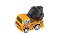 Stavební stroj mini 4ks+letadlo plast 5-7cm na zpětné natažení v blistru 23x22cm