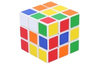 Kostka hlavolam 3x3x3 plast ve fólii 6x6x6cm 6ks v boxu