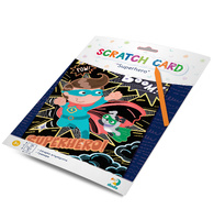 Škrabací obrázek barevný Superhrdina 21x29cm na kartě