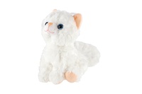 Kočka sedící plyš 20cm se zvukem 3 barvy 0+