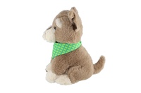 Pes/Pejsek sedící se šátkem plyš 26cm v sáčku 0+