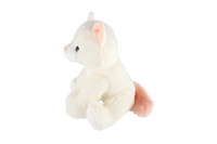 Kočka/Kočička sedící plyš 30cm bílá v sáčku 0+