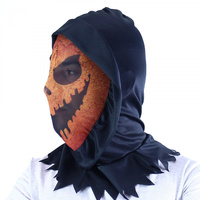 Maska oranžová Halloween textilní