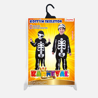 Dětský kostým Kostlivec bílý s čepicí velikost M