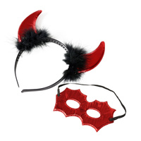 Čelenka čert s maskou škraboškou