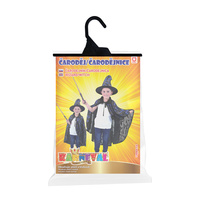 Plášť černý s kloboukem velikost S 72cm