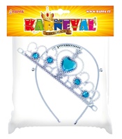 Plastová korunka zimní princezna s kamínky