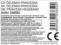 Plastová korunka zimní princezna s kamínky