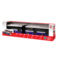 Autobus česky hlásí zastávky kloubový modrý 36cm