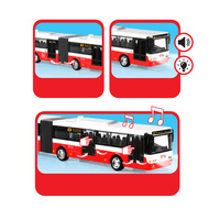 Autobus česky hlásí zastávky kloubový modrý 36cm