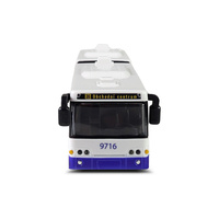 Autobus česky hlásí zastávky kloubový modrý 36cm