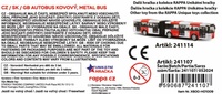 Kovový autobus PID Praha mini 8cm